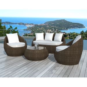 Salon De Jardin Imitation Rotin Achat Vente Pas Cher