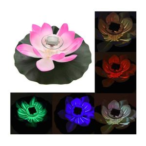 LAMPE POUR BASSIN Lampe Solaire Fleur De Lotus - Énergie Solaire Imp