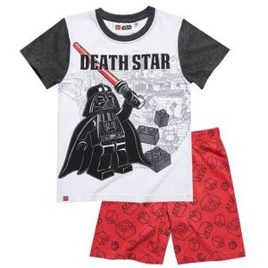 Star Wars Pyjama Court Enfant Garçon Blanc/Gris DE 6 à 12ans