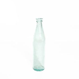 VASE - SOLIFLORE Vase Verre Recyclé 39 x 9 cm Forme Bouteille Trans