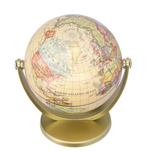 Backbayia 20cm Globe de Carte Monde Terrestre Lumineux Jouet éducatif DEnfant Décoration de Bureau Géographie Globe Outil DEnseignement 