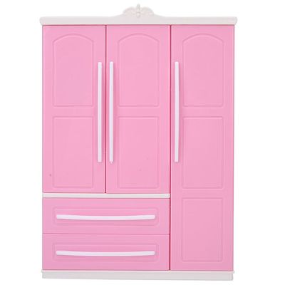 Mallette Armoire Barbie - Klein - Pour Vêtements et Accessoires de Poupées - Rose et Multicolore - Jeux - Jouets