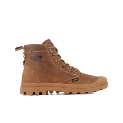 Palladium Pampa SP20 Cuff LTH WP WL – Bottine Mixte Cuir Nubuck Imperméable, Doublure Laine Chaude