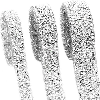 3 Rouleaux Ruban Strass Autocollant | Paillettes Argent Pour Décorations DIY