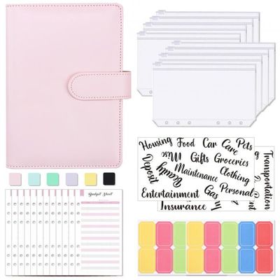 Classeur Agenda Budget Avec Enveloppes Et Tirettes - Neuf - Noir - Femme