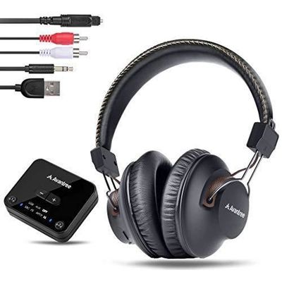 Avantree HT4189 40 H Casque TV Sans Fil avec emetteur Bluetooth Ecouteur Bluetooth pour Television Support Optique RCA 3 5 mm Cdiscount TV Son Photo