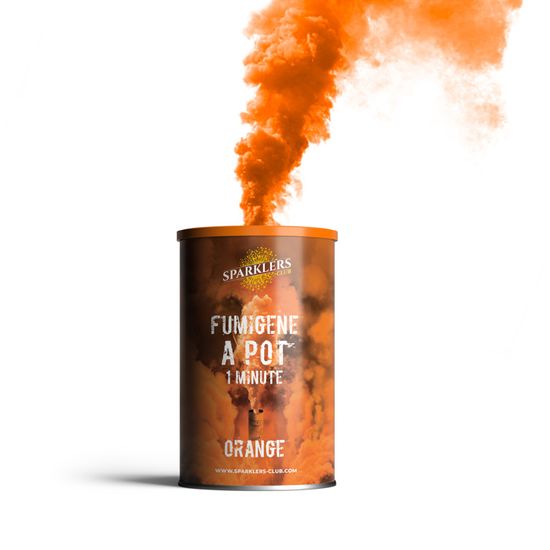 Fumigène En Pot 1 Minute Blanc - Fumée Dense à Poser Au Sol - Allumage Mèche - Catégorie F1