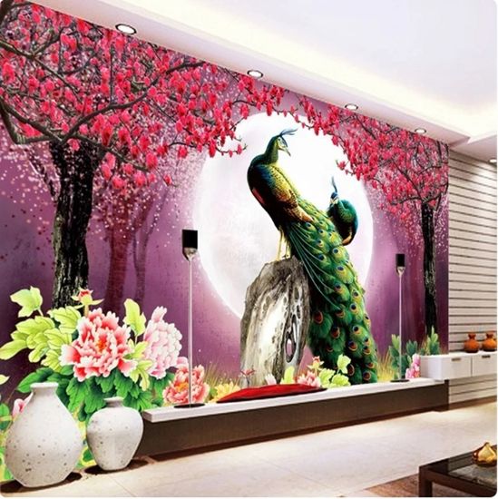 Fond D'écran 3D HD Stéréo Cerise Fraise Murale TV Fond Mur Fruits Boutique Centre Commercial Salon Restaurant Papier Peint 3d Gris Poster Pierre Photo Salon Chambre Chambre Enfant-150cm×105cm