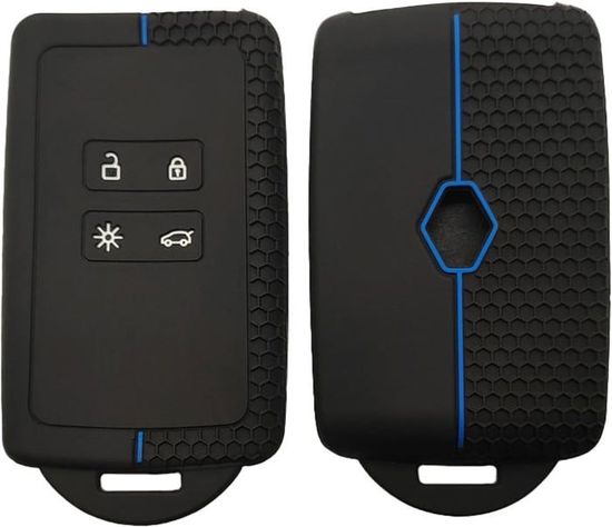 Coque Silicone Clé Voiture Coques Silicone Clé Renault - Lot De 2 - Protection Anti-chocs Et Rayures - Compatible Clio, Espace... étui Silicone Compatible Clio Talisman