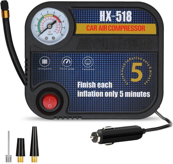 Compresseur D'air Portable AUTDER Gonfleur De Pneus De Voiture 21V Pompe à Air Automatique Pour