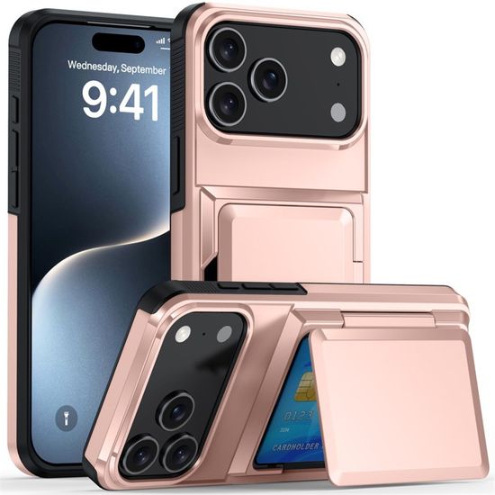 Coque Portefeuille En Cuir PU Pour IPhone 11 à 17 Pro Max - Stand Intégré, Poche Pour Cartes - Fermeture Magnétique - Multicolore