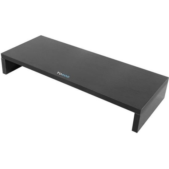 Supports de moniteur - Bois : Noyer, Chêne, Chêne noir - Long, Court