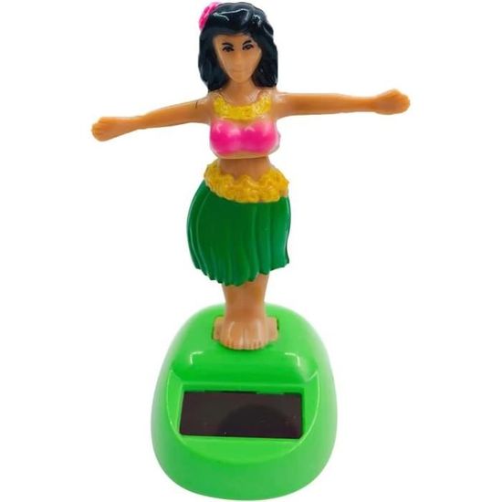 Figurine Solaire Dansante - Danseuse Hawaienne Pour Tableau De Bord Voiture | Décoration Solaire Amusante
