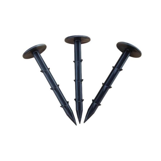 Lot de 30 agrafes de jardin anti-mauvaises herbes en acier galvanisé avec capuchons plastique
