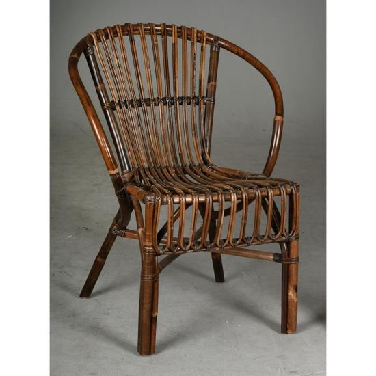 Long arc en rotin Marksman 50 pouces, teinté marron