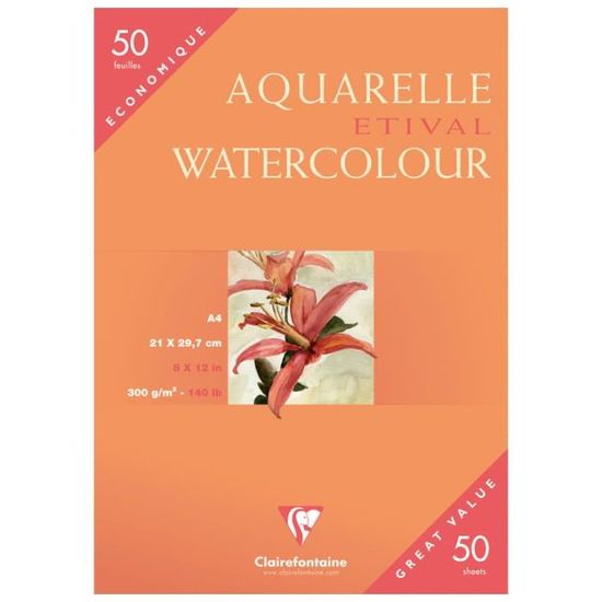 MUSA Belle Arti A5 Watercolour Album – 12 Sheets Of 300g Fine Grain 100% Cellulose Paper For Watercolor, Gouache & Acrylic - View #4