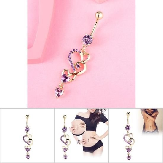 piercing nombril acier chirurgical / élégance verte/ piercings nombril avec boule