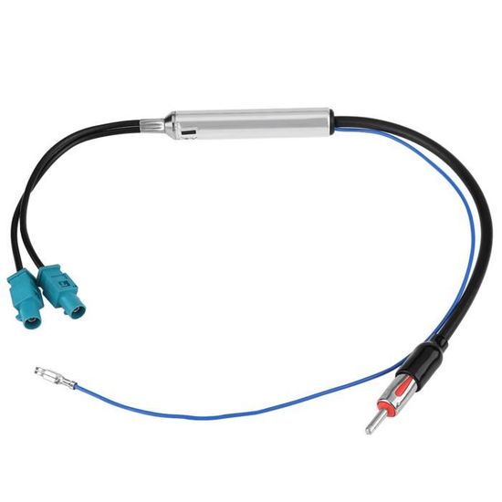 Adaptateur Antenne Voiture Dual Fakra Vers DIN Keple - 30cm, Compatible Audi, VW, Mercedes, Peugeot, Etc.