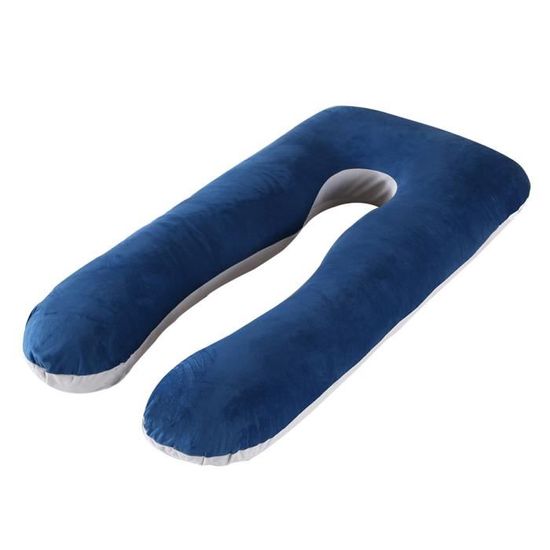 Oreiller De Grossesse REOTEL - Soutien Dos/Ventre - Tissu Coton Lavable - Gris