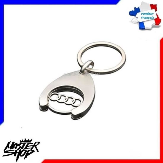 Porte clé Glitter jeton de caddie - France