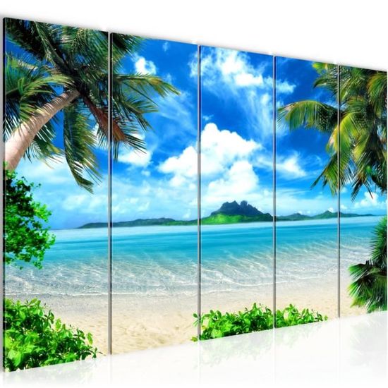 Tableau Carte Du Monde Sur Toile - Impression 120x80 Cm, Finition Satinée, Côtés Imprimés - Décoration Murale Salon, Chambre - 11