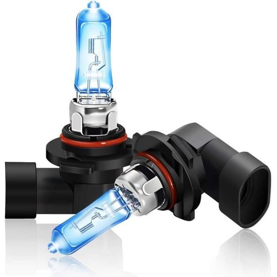 OUSHI Ampoules HIR2 LED 34000LM, 600% Brillant 6000K Blanc Xénon Améliorée 1:1 Mini Taille Voiture Et Moto Ampoules 9012 LED (Pack De 2