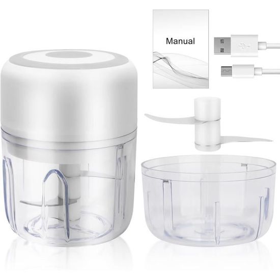 Alimentaire, Hachoir à L'ail électrique USB MINI RECHARGable MINI