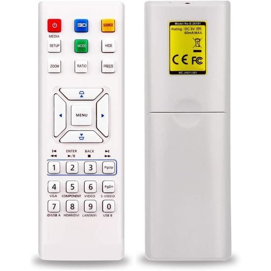 SimplyAll Telecomando Sostitutivo Per Proiettore Acer H5350 - Ricambio Diretto, Nessuna Programmazione Richiesta - Garanzia 1 Anno - 5