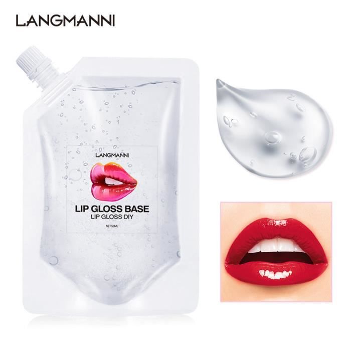 Langmannni New DIY Transparent Lip Gloss Lip Glaze Base Hydratant 50 ml @xu2686