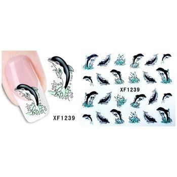 1 feuille stickers dauphin