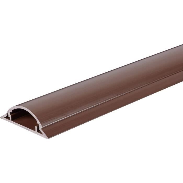 Protège-câbles TRU COMPONENTS 1572568 PVC marron Nombre de canaux: 1 1000 mm 1 m - MOULURE - GOULOTTE - CACHE FIL - PLINTHE - GAINE