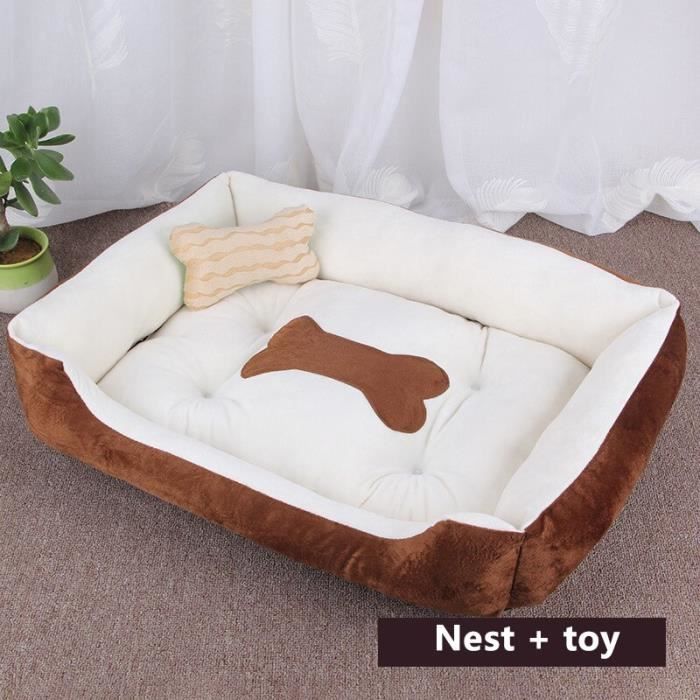 Oreiller pour animaux de compagnie, lit pour chien, tapis, canapé, maison pour chat, chiot, grande, Brown white 1 XXS -REAL23441