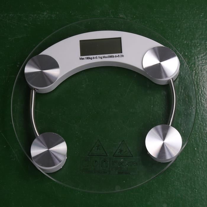 BALANCE PESE PERSONE DIGITAL ELECTRONIQUE - VERRE - AVEC ECRAN LCD