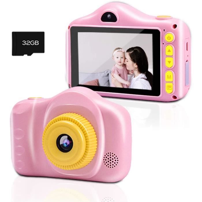 Appareil Photo Enfants, Chalpr Appareil Photo Numérique pour Enfants 3,5 Pouces 1080P 30MP Grand écran 32 G Carte SD Appareil Photo