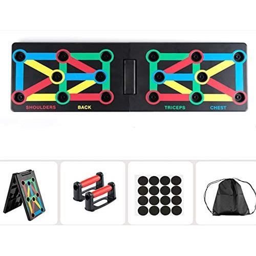 BANC DE MUSCULATION Surplex 9 en 1 Push Up Musculation Push Up Board avec Poigneacutee Pliable Planche de Multifonction et App234