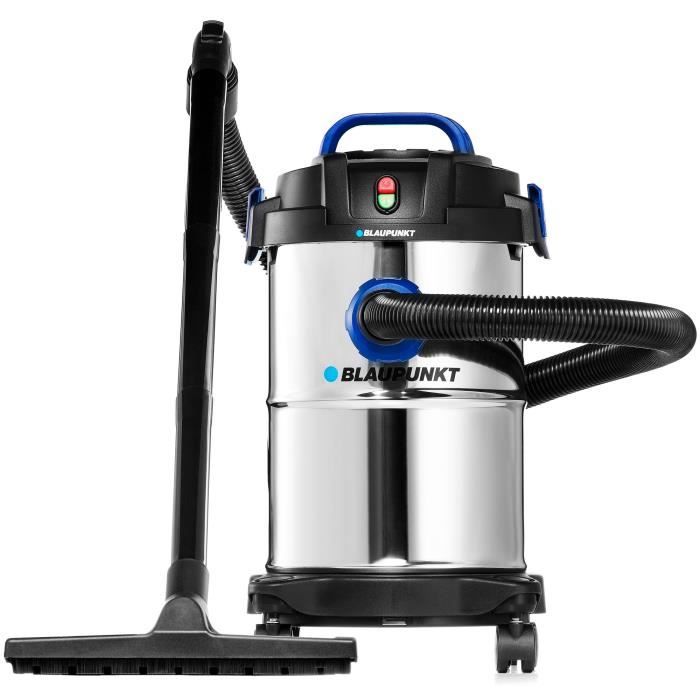 Blaupunkt Aspirateur Eau et Poussière Électrique 1300 W, Réservoir Inox 15 L - WD5000 - Fonctions Aspiration & Ventilation.