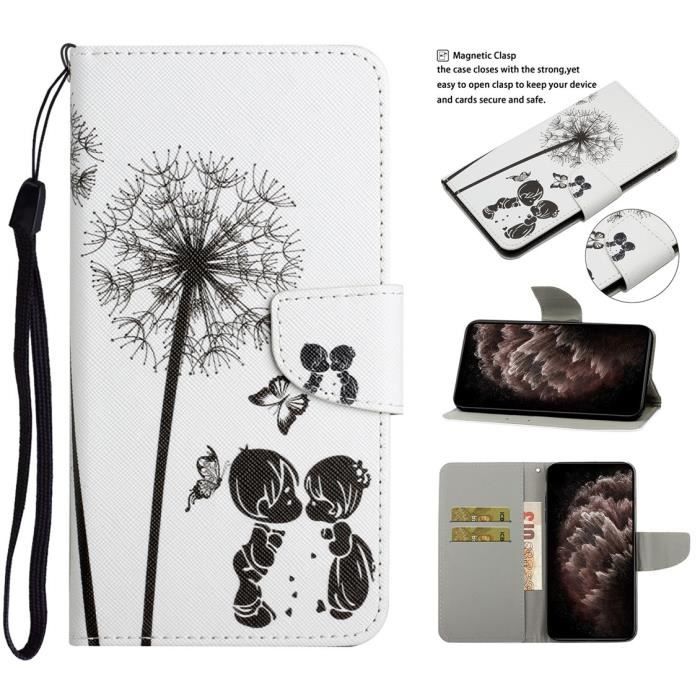 Housse Xiaomi Redmi 10C Housse Mode Portefeuille Etui Pochette Cuir PU Etui Carte Fentes Fonction Stand P1