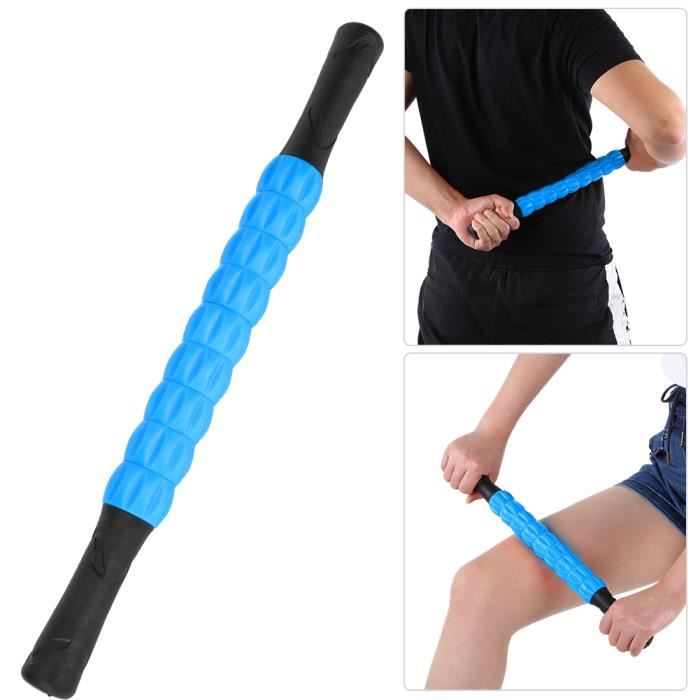 Cikonielf Tiges de fascia Rouleaux de massage musculaire Fitness Fitness Fascia Rods Rouleau de relaxation haute résistance(bleu )