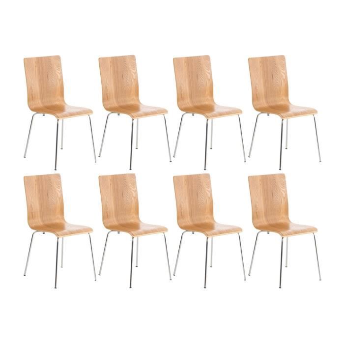 Lot de 8 chaises en bois Pepe , Chêne