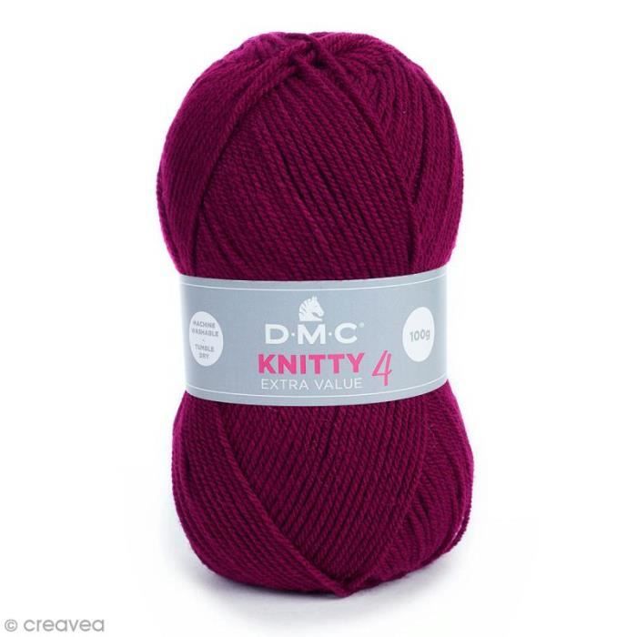 Laine Knitty 4 DMC - 100 g Laine Acrylique Knitty 4, de DMC :Coloris: Prune 679Matière : 100 % acrylique Poids : 100 g Longueur :