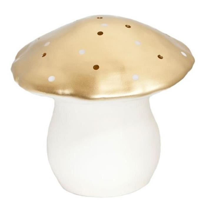 CHAMPIGNON - Lampe à poser / Veilleuse LED Grand Champignon Or H30cm