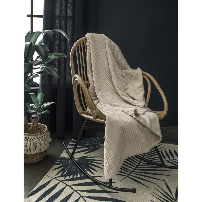 TODAY Jardin d'Hiver Plaid Liny - Velours - 125 x 150 cm