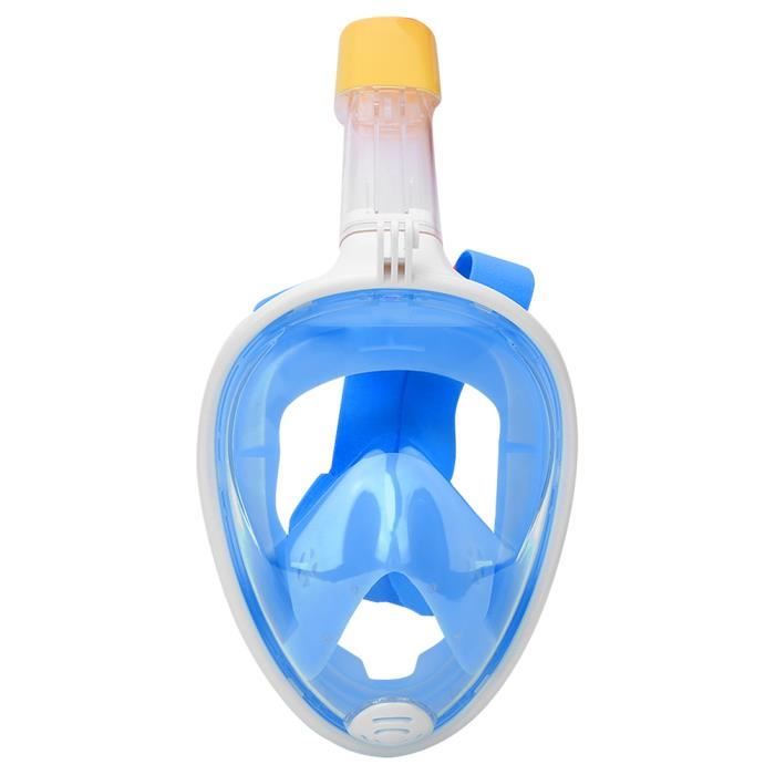 ☀ Silicone liquide tout visage sec en silicone pour adultes masque de plongée lunettes de plongée(bleu L - XL)-☀GOL☀