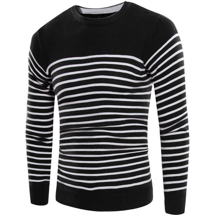Pull Homme Marque Luxe Dégradé de Couleur Pour Pullover Homme Chandail Homme