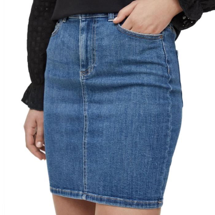 Jupe en Jeans Bleu Femme Pieces Lili