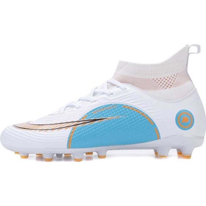 Chaussures de football chaussures pour hommes et femmes chaussures de football antidérapantes respirantes-Blanc