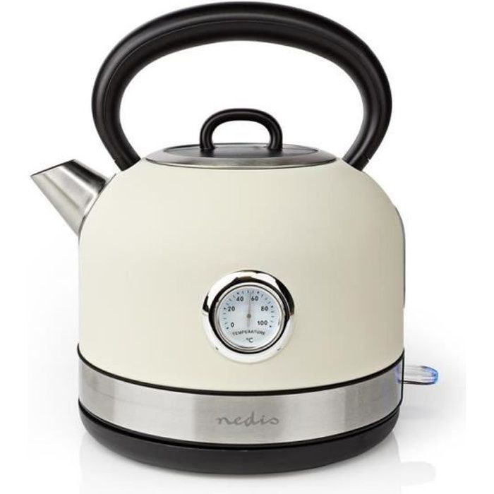 Nedis Bouilloire Électrique 1,7 L Rotation 360° Blanche