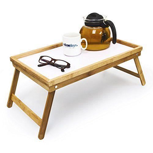 Relaxdays 10013869 Plateau de Lit Bambou 50 x 3…