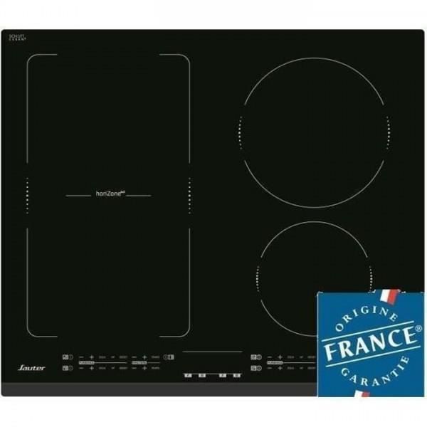 Table de Cuisson Induction SAUTER - 4 foyers - L60 x P51cm - SPI4664B - 7200W - Revetement verre - Noir 14,000000