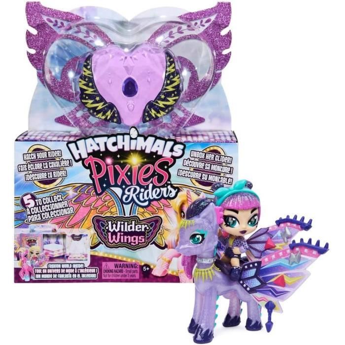 HATCHIMALS - PIXIES RIDERS Wilder Wings S9 - Figurines Hatchimals à collectionner Fées Avec Ailes Magiques - 6059691 - 5 Ans et +